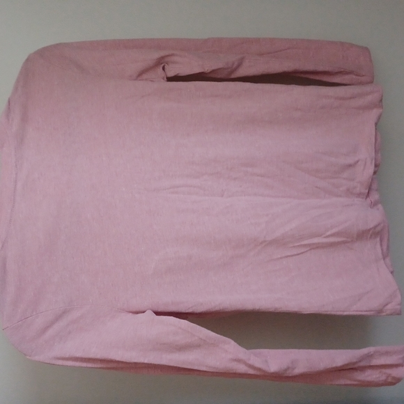 Heathered pink long sleeve shirt crew neck size small *flawed* - Picture 4 of 15